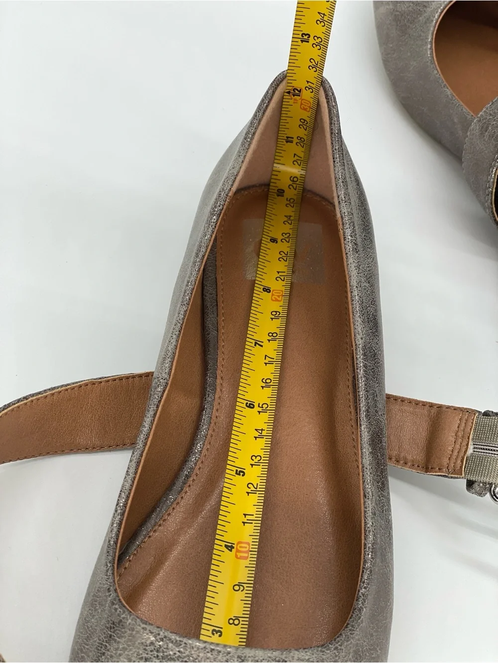 DV Dolce Vita Mellie Pewter Metallic Mary Jane Flats - Size 8.5 NWOB